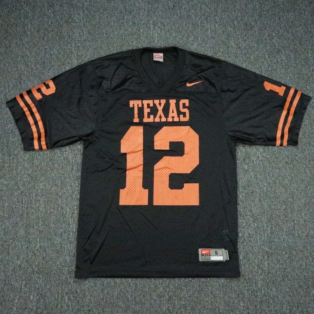 Texas Longhorns Jersey Mens Small Black Nike Team Football Colt McCoy #12